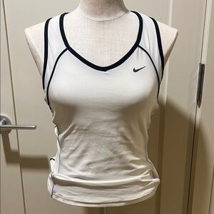 Nike White Tank Top with Black Trim